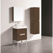 Madeli B400-24-001-LL-BR-SB - Madeli Soho 24'' Free standing Vanity Cabinet in Brandy/HW: Satin Brass(SB)