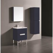 Madeli B400-24-001-LL-SA-PC - Madeli Soho 24'' Free standing Vanity Cabinet in Sapphire/HW: Polished Chrome(PC)