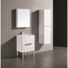 Madeli B400-24-001-LL-WH-PC - Madeli Soho 24'' Free standing Vanity Cabinet in White/HW: Polished Chrome(PC)