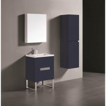 Madeli B400-24-001-LS-SA-SB - Madeli Soho 24'' Free standing Vanity Cabinet in Sapphire/HW: Satin Brass(SB)