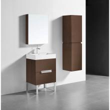 Madeli B400-24-001-LS-WA-BN - Madeli Soho 24'' Free standing Vanity Cabinet in Walnut/HW: Brushed Nickel(BN)