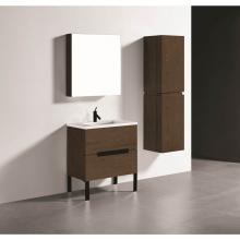 Madeli B400-30-001-LL-BR-PC - Madeli Soho 30'' Free standing Vanity Cabinet in Brandy/HW: Polished Chrome(PC)