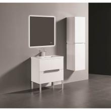 Madeli B400-30-001-LL-WH-PC - Madeli Soho 30'' Free standing Vanity Cabinet in White/HW: Polished Chrome(PC)