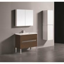 Madeli B400-36-001-LL-BR-PC - Madeli Soho 36'' Free standing Vanity Cabinet in Brandy/HW: Polished Chrome(PC)