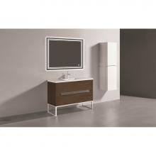 Madeli B400-48C-001-LC-BR-PC - Madeli Soho 48C'' Free standing Vanity Cabinet in Brandy/HW: Polished Chrome(PC)