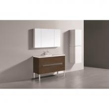 Madeli B400-48C-001-LL-BR-PC - Madeli Soho 48C'' Free standing Vanity Cabinet in Brandy/HW: Polished Chrome(PC)