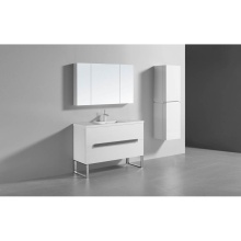Madeli B400-48C-001-LS-WH-H3-PC - Soho 48C'' Free standing Vanity Cabinet in White/HW: Polished Chrome(PC)