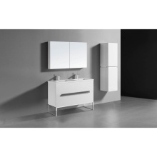 Madeli B400-48D-001-LC-WH-NP-PC - Soho 48D'' Free standing Vanity Cabinet in White/HW: Polished Chrome(PC)