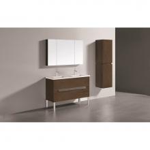 Madeli B400-48D-001-LL-BR-PC - Madeli Soho 48D'' Free standing Vanity Cabinet in Brandy/HW: Polished Chrome(PC)