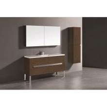 Madeli B400-60C-001-LL-BR-PC - Madeli Soho 60C'' Free standing Vanity Cabinet in Brandy/HW: Polished Chrome(PC)