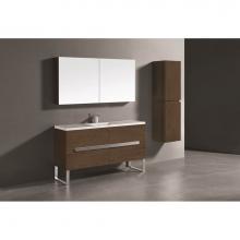 Madeli B400-60C-001-LS-BR-PC - Madeli Soho 60C'' Free standing Vanity Cabinet in Brandy/HW: Polished Chrome(PC)