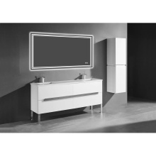Madeli B400-72D-001-LL-WH-H3-PC - Soho 72D'' Free standing Vanity Cabinet in White/HW: Polished Chrome(PC)