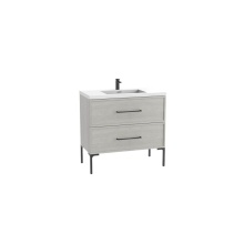 Madeli B405-48C-001-LY-CG-NP-PC - Peak 48C'' Free standing Vanity Cabinet in Coastal Grey/HW: Polished Chrome(PC)