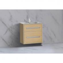 Madeli B450-24-002-NO-PC - Madeli Apogee 24'' Wall hung Vanity Cabinet in Natural Oak/HW: Polished Chrome(PC)
