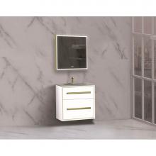 Madeli B450-24-002-WH-PC - Madeli Apogee 24'' Wall hung Vanity Cabinet in White/HW: Polished Chrome(PC)