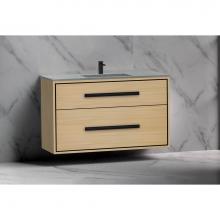 Madeli B450-48C-002-NO-PC - Madeli Apogee 48C'' Wall hung Vanity Cabinet in Natural Oak/HW: Polished Chrome(PC)