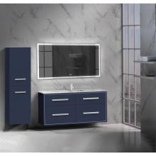 Madeli B450-60C-002-SA-PC - Madeli Apogee 60C'' Wall hung Vanity Cabinet in Sapphire/HW: Polished Chrome(PC)