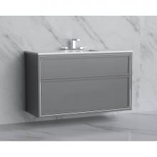 Madeli B455-48C-002-TG-NP-MB - Madeli Edge 48C'' Wall hung Vanity Cabinet in Studio Grey/HW: No Handles - Inlay  Matte