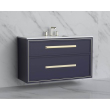 Madeli B455-48C-002-SA-HP-MB - Edge 48C'' Wall hung Vanity Cabinet in Sapphire/HW: Handles Matte Black(MB)