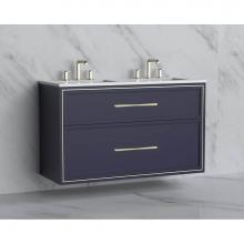 Madeli B455-48D-002-SA-HR-MB - Madeli Edge 48D'' Wall hung Vanity Cabinet in Sapphire/HW: Handles Matte Black(MB)