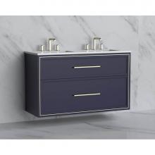 Madeli B455-48D-002-SA-HY-PC - Madeli Edge 48D'' Wall hung Vanity Cabinet in Sapphire/HW: Handles Polished Chrome(PC)