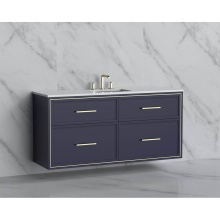 Madeli B455-60C-002-SA-HY-PC - Edge 60C'' Wall hung Vanity Cabinet in Sapphire/HW: Handles Polished Chrome(PC)