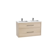 Madeli B456-48D-002-NO-HY-PC - Edge SE  48D'' Wall hung Vanity Cabinet in Natural Oak/HW: Handles Polished Chrome(PC)