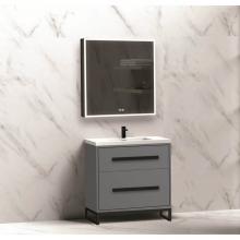 Madeli B460-30-001-LC-TG-PC - Madeli Pinnacle 30'' Free standing Vanity Cabinet in Studio Grey/HW: Polished Chrome(PC)