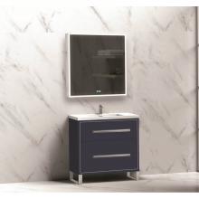 Madeli B460-30-001-LS-SA-SB - Madeli Pinnacle 30'' Free standing Vanity Cabinet in Sapphire/HW: Satin Brass(SB)