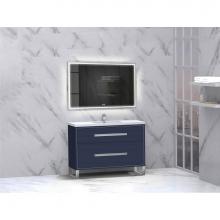 Madeli B460-48C-001-LS-SA-PC - Madeli Pinnacle 48C'' Free standing Vanity Cabinet in Sapphire/HW: Polished Chrome(PC)