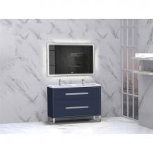 Madeli B460-48D-001-LS-SA-PC - Madeli Pinnacle 48D'' Free standing Vanity Cabinet in Sapphire/HW: Polished Chrome(PC)