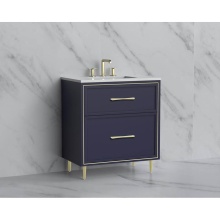 Madeli B465-30-001-LR-SA-HR-PC - Profile 30'' Free standing Vanity Cabinet in Sapphire/HW: Polished Chrome(PC)