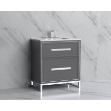 Madeli B465-30-001-LC-TG-HP-PC - Profile 30'' Free standing Vanity Cabinet in Studio Grey/HW: Polished Chrome(PC)