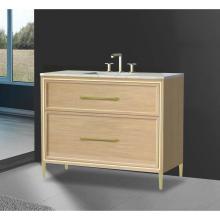 Madeli B465-42-001-LR-NO-HR-PC - Profile 42'' Free standing Vanity Cabinet in Natural Oak/HW: Polished Chrome(PC)