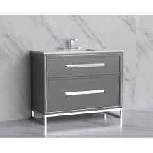 Madeli B465-42-001-LC-TG-HP-PC - Profile 42'' Free standing Vanity Cabinet in Studio Grey/HW: Polished Chrome(PC)