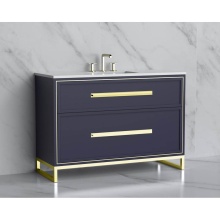 Madeli B465-48C-001-LC-SA-HP-PC - Profile 48C'' Free standing Vanity Cabinet in Sapphire/HW: Polished Chrome(PC)