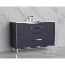 Madeli B465-48C-001-LR-SA-HR-PC - Profile 48C'' Free standing Vanity Cabinet in Sapphire/HW: Polished Chrome(PC)
