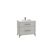 Madeli B466-42-001-LY-CG-HY-PC - Profile SE 42'' Free standing Vanity Cabinet in Coastal Grey/HW: Polished Chrome(PC)