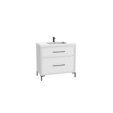 Madeli B466-36-001-LY-WH-HY-PC - Profile SE 36'' Free standing Vanity Cabinet in White/HW: Polished Chrome(PC)