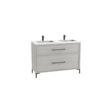 Madeli B466-48D-001-LY-CG-HY-PC - Profile SE 48D'' Free standing Vanity Cabinet in Coastal Grey/HW: Polished Chrome(PC)