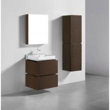 Madeli B500-24-002-WA - Madeli Cube 24'' Wall hung  Vanity Cabinet in Walnut Finish