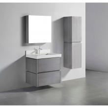 Madeli B500-30-002-AG - Madeli Cube 30'' Wall hung  Vanity Cabinet in Ash Grey Finish