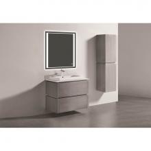 Madeli B500-36-002-AG - Madeli Cube 36'' Wall hung Vanity Cabinet in Ash Grey Finish