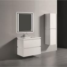 Madeli B500-36-002-WH - Madeli Cube 36'' Wall hung  Vanity Cabinet in WhiteFinish
