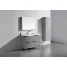 Madeli B500-42-002-AG - Madeli Cube 42'' Wall hung  Vanity Cabinet in Ash Grey Finish