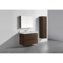 Madeli B500-42-002-WA - Madeli Cube 42'' Wall hung  Vanity Cabinet in Walnut Finish