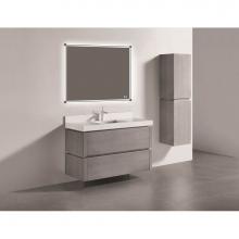 Madeli B500-48C-002-AG - Madeli Cube 48C'' Wall hung  Vanity Cabinet in Ash Grey Finish