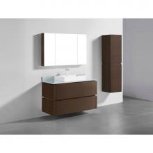 Madeli B500-48C-002-WA - Madeli Cube 48C'' Wall hung  Vanity Cabinet in Walnut Finish