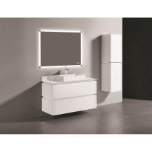 Madeli B500-48C-002-WH - Madeli Cube 48C'' Wall hung  Vanity Cabinet in White Finish