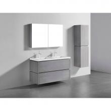 Madeli B500-48D-002-AG - Madeli Cube 48D'' Wall hung  Vanity Cabinet in Ash Grey Finish